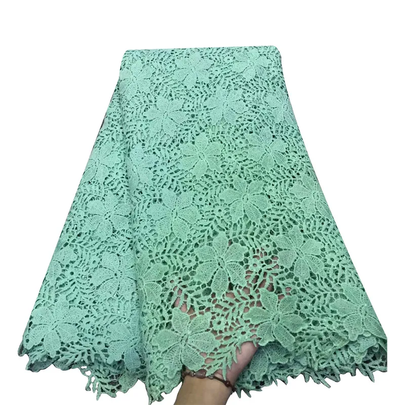 

african cord lace fabric high quality Water Soluble Guipure Cord Lace Fabric L200903