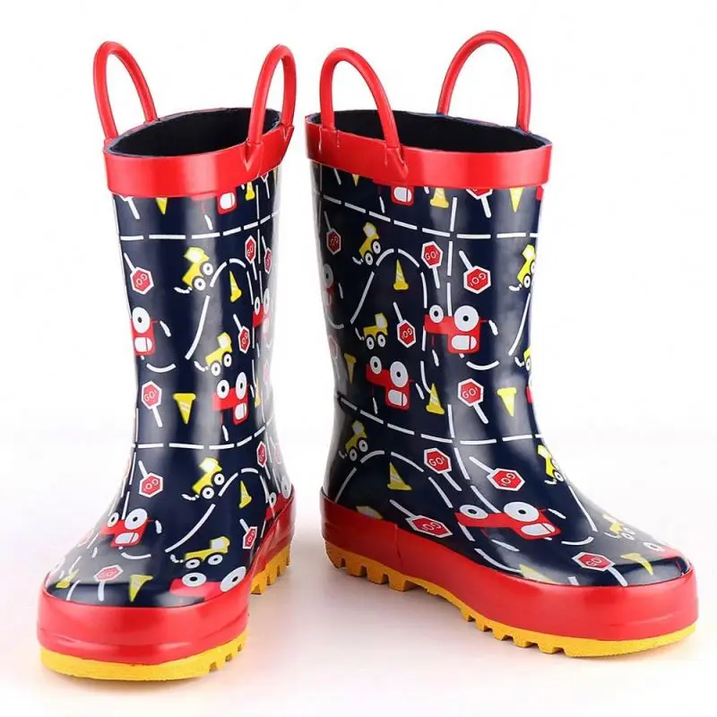 

Factory Wholesale Anti-slip Easy-on handle Boots Rain Boots, As picture/oem