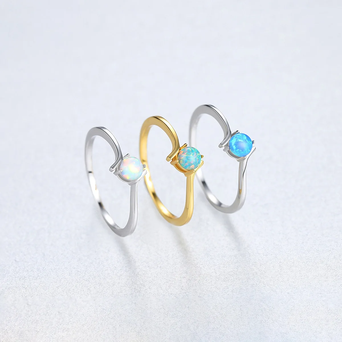 

S925 Sterling Female Korean Set Australian Gem Silver Ring