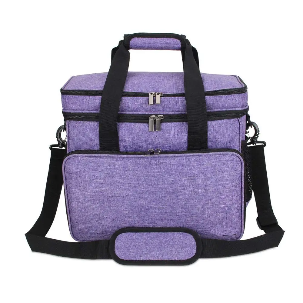 

Double Layer Dog Travel Bag Pet Supplies Weekend Tote Organizer, Purple,gray or oem