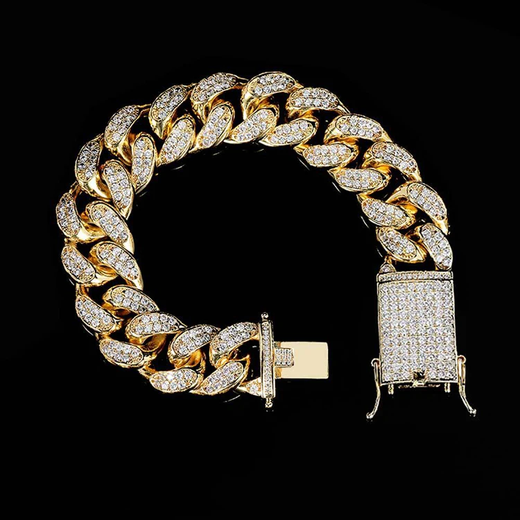 

Wholesale 19mm Heavy Duty Men Jewelry Necklace and Cuban Link Bracelet Luxury