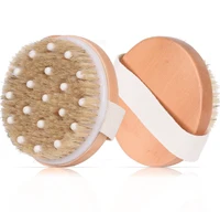 

Blood Body Massage Wooden Exfoliate Activating Round Bristles Dry Brush