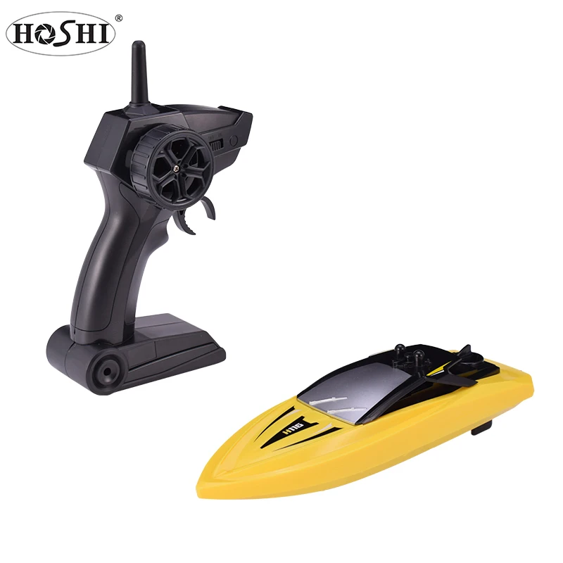

HOSHI TKKJ H116 RC Boat 1:47 2.4G 3CH 50M Long Control Distance Mini RTR Speed 20mins Play Time Children's Water Toys, Yellow/ white