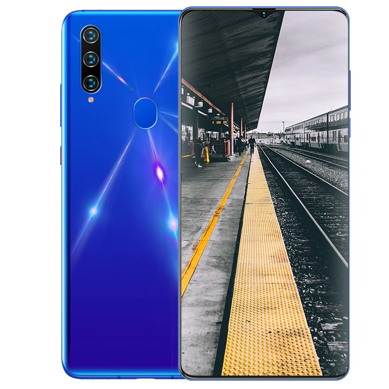 

A91 smartphone Android 9.1 4800mAh mobile phone Fingerprint recognition 6.8-inch HD screen HD camera, Black blue green