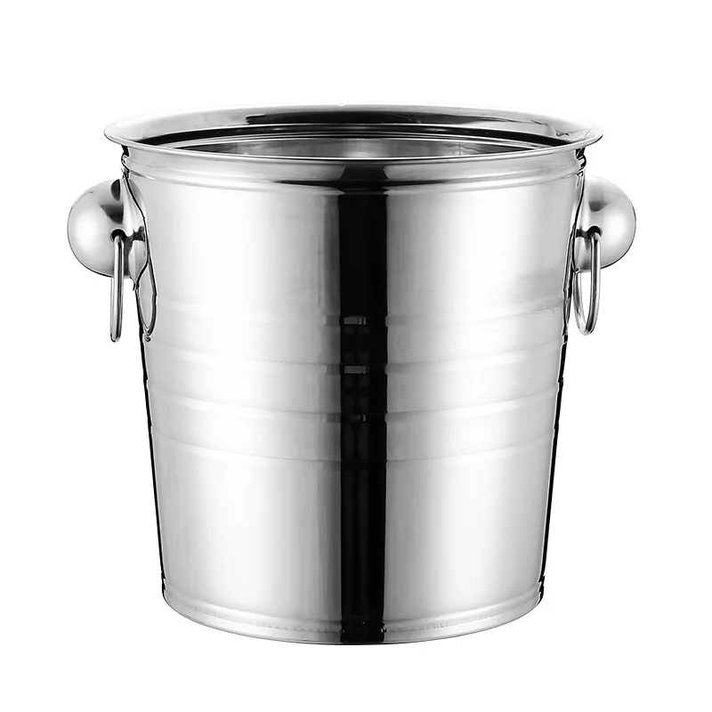 

LT166 Large Stainless Steel Ice Bucket Refrigerated Beverage Bucket Champagne Wine Beer Metal Beverage Tubs, See picture