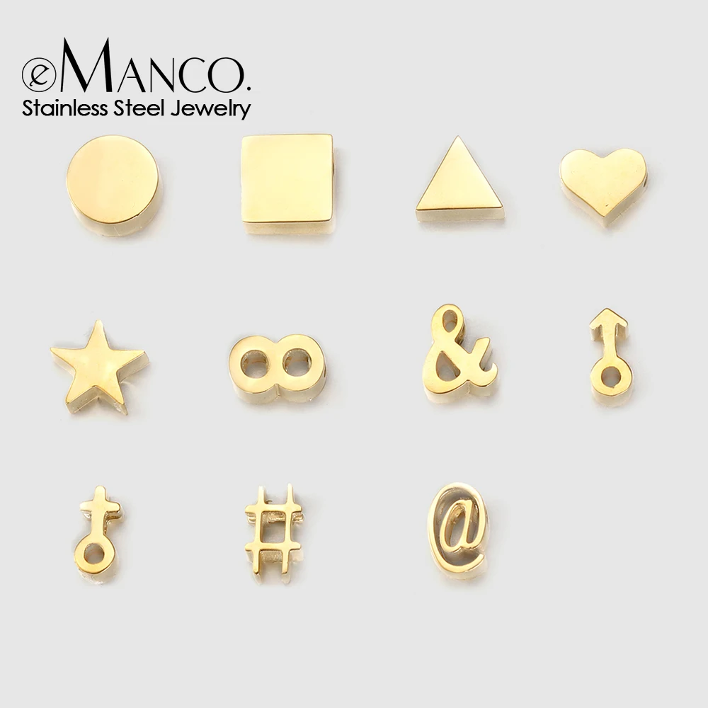 

wholesale accessories diy jewelry making stainless steel heart geometric shape symbol charms pendant