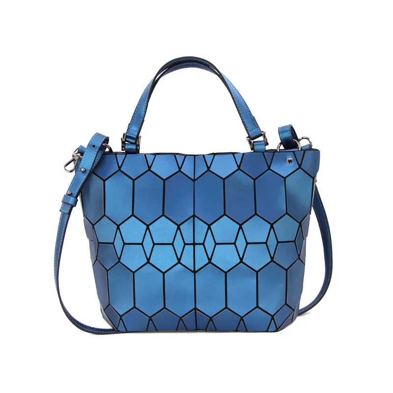 

big capacity Womens Leather Geometric Diamond Lattice Shoulder Handbag Tote Bag Top Handle PU Bag Satchel