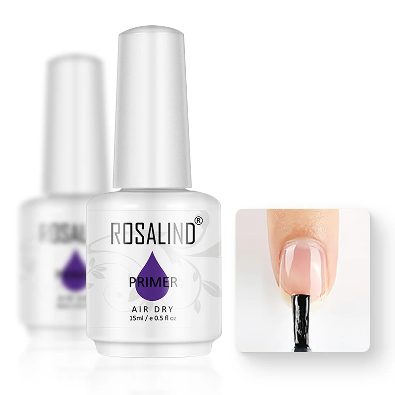 

Rosalind wholesale private label oem nail art tools air dry uv acrylic gel polish primer liquid 15ml nail primer for bond nails, Clear