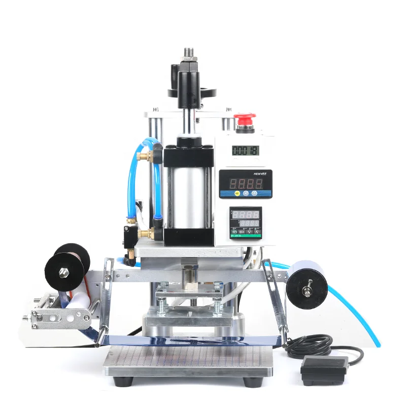 

Hot Press Foil Leather Air Pressure Semi Automatic Electric Hot Stamping Foil Mmachine For Leather Wood Paper