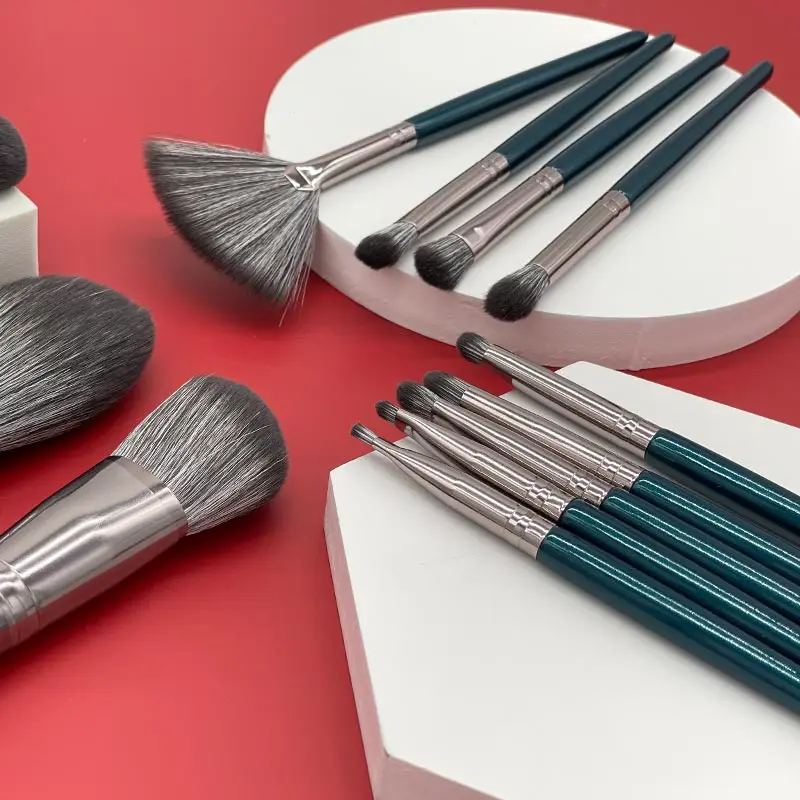 

Cheap customizable Promotional new style Custom Printed Cosmetic Make Up Brush Set black, Any color is available