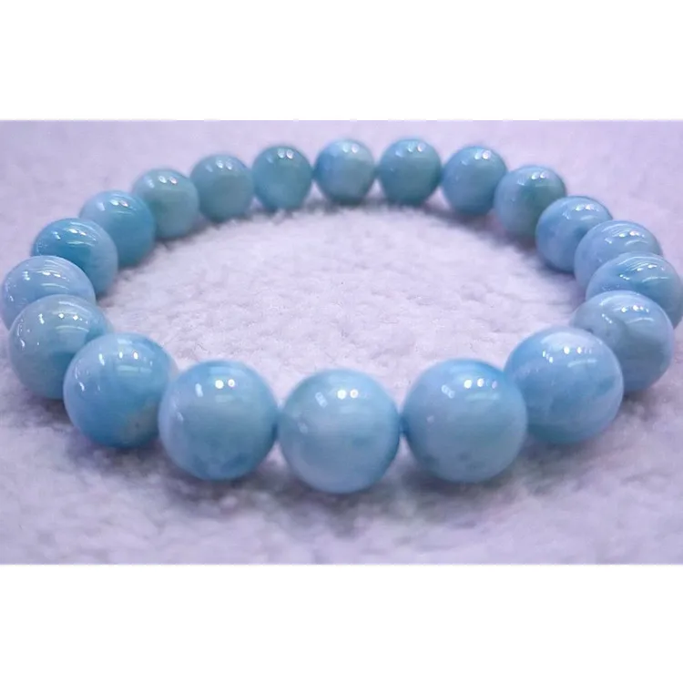 

High quality healing jewelry handmade natural larimar stone beads bracelets, As picture