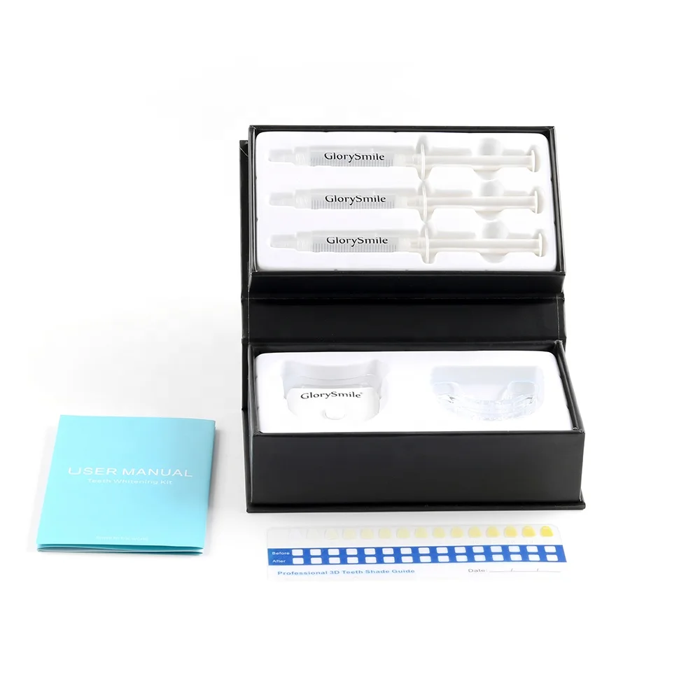 

GlorySmile good supplier high quality blue light teeth whitening led kit, Black