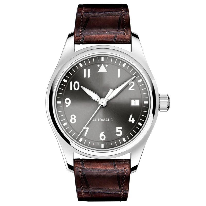 豪华发光表盘蓝宝石玻璃 10atm 自动机械手表男士