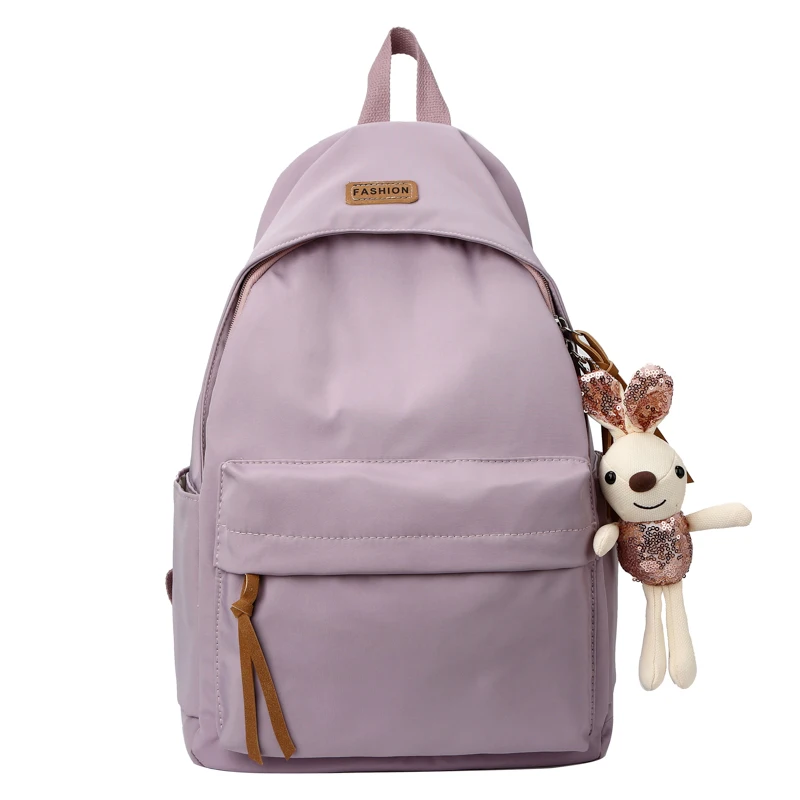 

wholesale custom Hot selling Solid color canvas kids school backpack bags