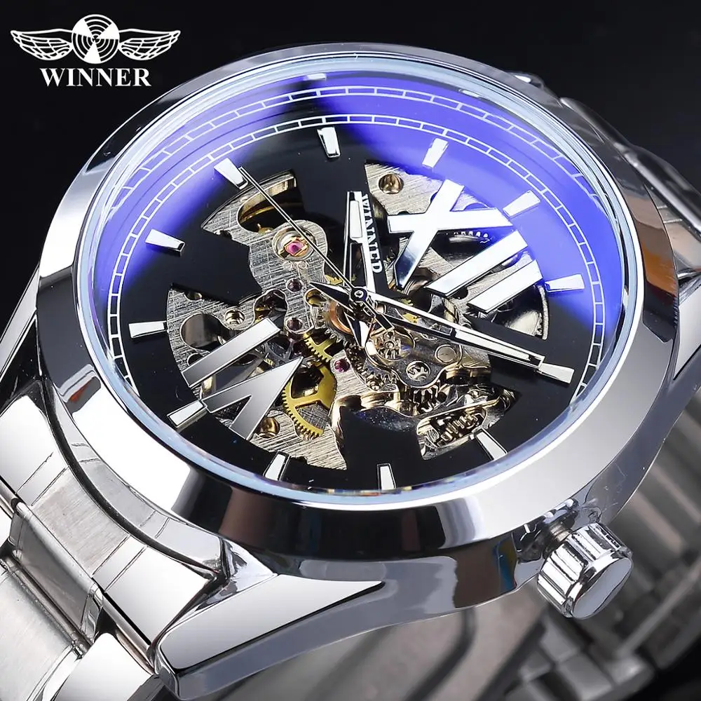 

New winner mechanical watch fashion hollow waterproof watches automatic men relogio masculino GMT1192