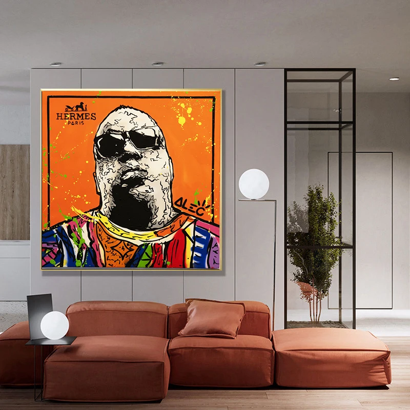 

Alec Monopoly Graffiti Men HERMES Horse Canvas Painting Posters and Prints Wall Art Modern Picture For Home Decor