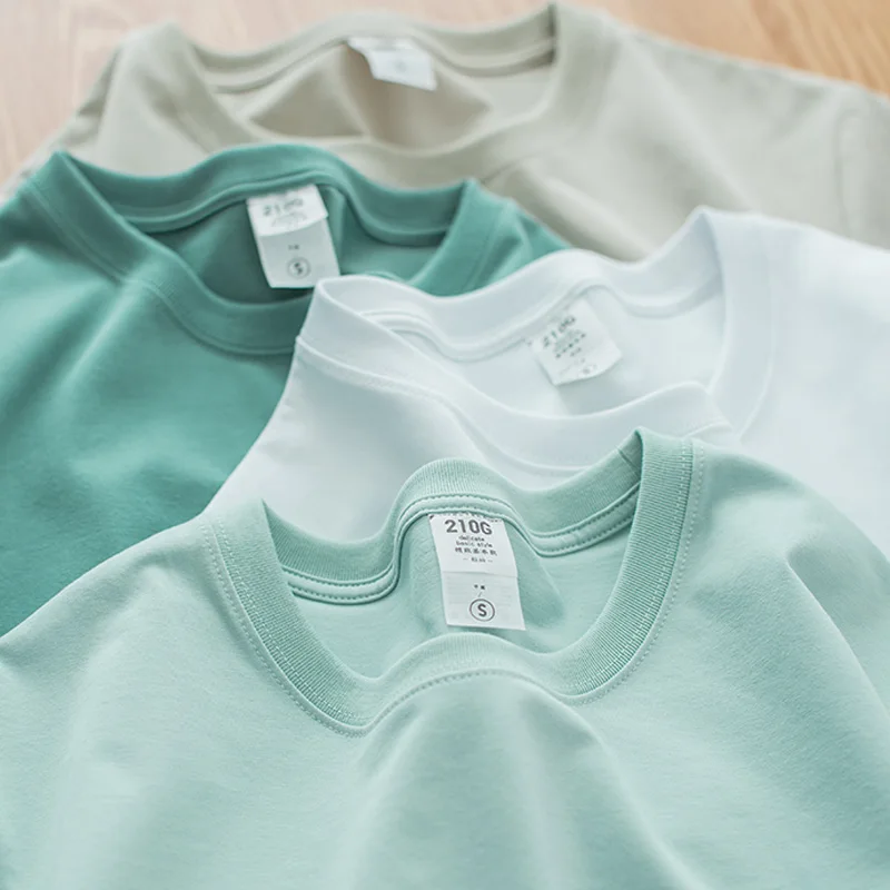 

YLS 210 GSM Mens Fitted Customize Private Label Basic Tshirts Casual Anti-Pilling Solid Color Custom T Shirt Printing