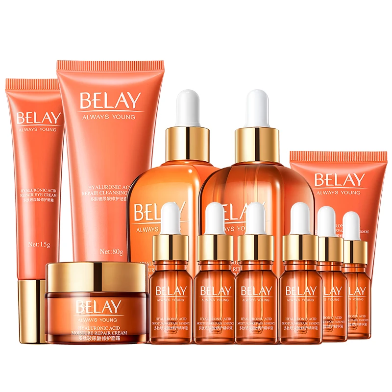 

BELAY BLDS73014 skin care set 12pcs eye cream anti wrinkle whitening polypeptide face serum tighten repair toner for face