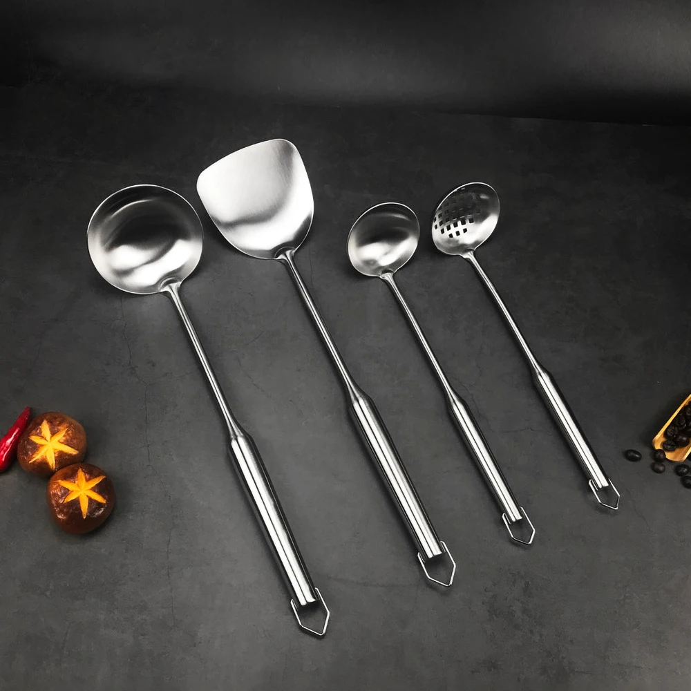 

Stainless Steel Cookware Set Kitchen Shovel Cooking Tools Utensils Kitchenware