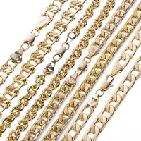 

Simple and stylish brass gold-plated necklace twisted rope chain necklace thick gold-plated necklace