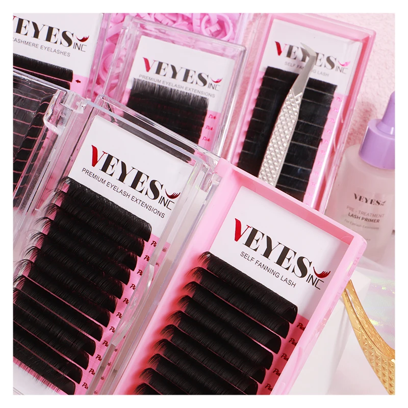 

Veyes Warehouse in USA 0.07 Dark Matte Cashmere Lash Extension Classic Silk Mink Korean Volume Individual Eyelash Extension