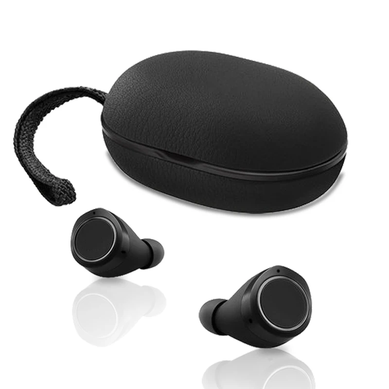 

sport in ear headphones leather material earbuds wireless waterproof v5.0 stereo