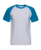 wholesale plain long length t-shirt competitive price tow tone blue t shirt plain
