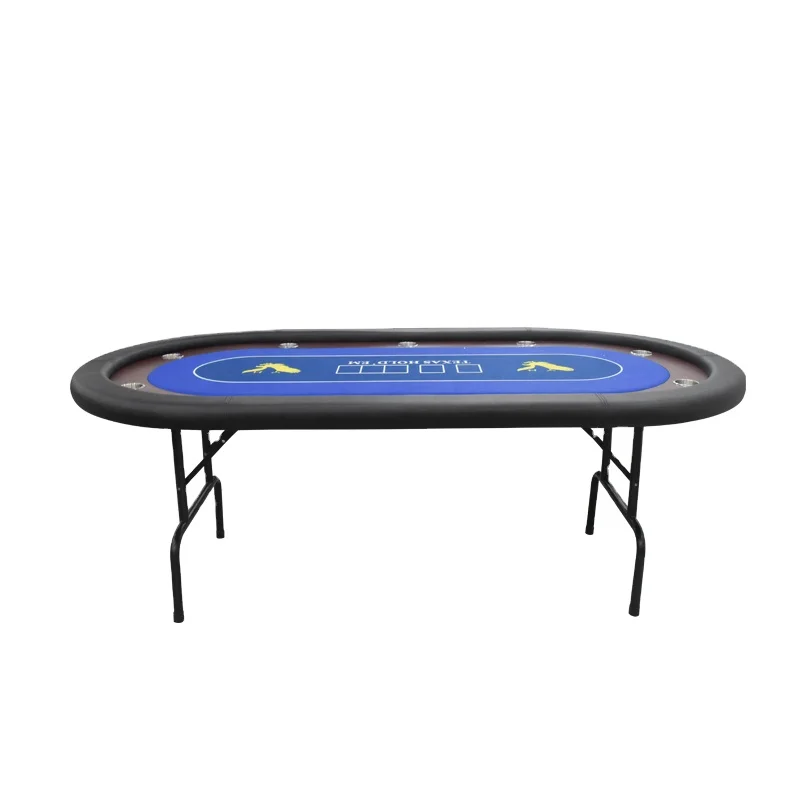 

YH 72 inch Folding Hold'em Table Wooden Foldable Ellipse Casino Texas Gambling Table, Customized