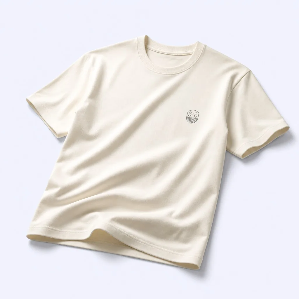 Angled Natural Cotton Drape