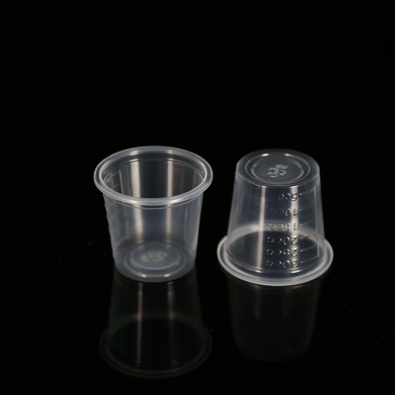 定制40毫升迷你 pp 材料一次性透明塑料量杯