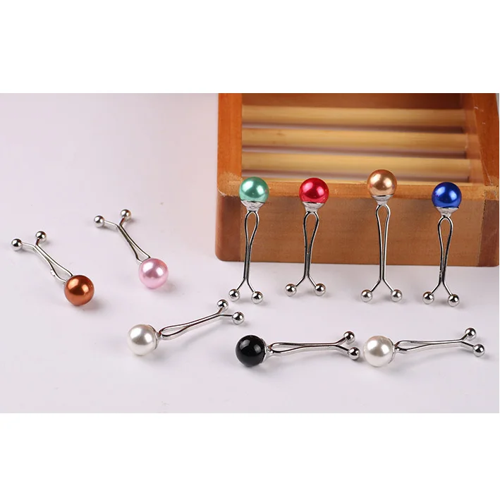 

U Shaped Pearl Solid Multi Color Hijab Pin Muslim Safety Pin Brooches Jewelry