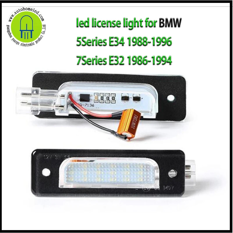 

White LED Number License Plate Light Lamp For 5series E34 7series E32