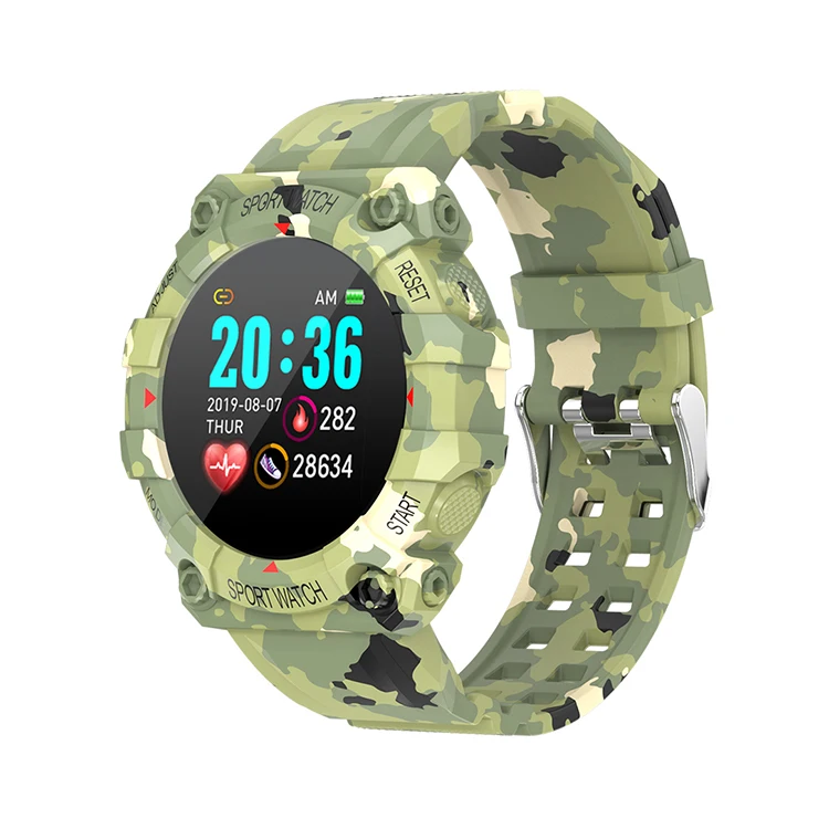 

2021 New Arrival Camouflage Smart Watch FD68 Incoming Call Reminder Sports Smartwatch Brcelet Fitness Tracker Clock watch, Red,blue,green,pink,black