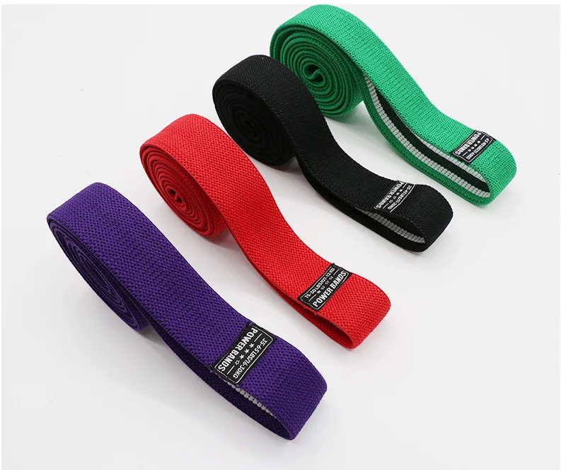 

2021 New Color Fabric Long Resistance Bands Booty Body Bands for Hip Squat Working Out, Black green red purple