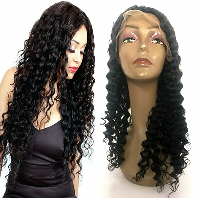 

Wholesale Perruque Virgin Brazilian Human Hair Lace Frontal Wigs, Deep Wave 13x4 13x6 Lace Front Wig