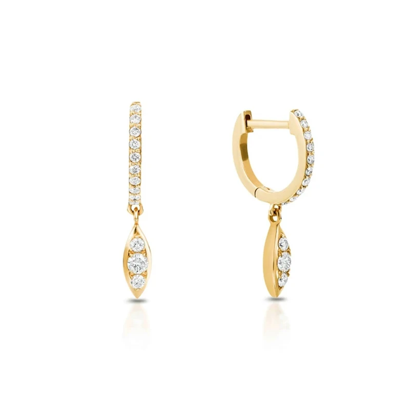 

European and American simple fashion diamond S925 sterling silver earrings