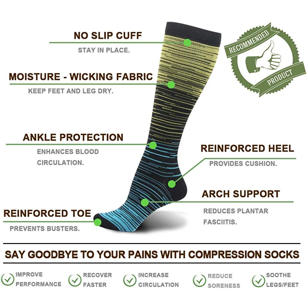 Wholesale Elite Medical Compression Socks Amazon Custom Women Athletic Socks for Performance Recovery Sports