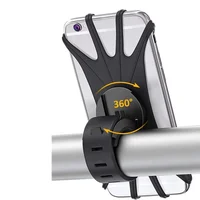 

360 Degree Rotation Silicone Bicycle Bike Phone Mount Holder Universal Adjustable Motorcycle Handlebar Mount