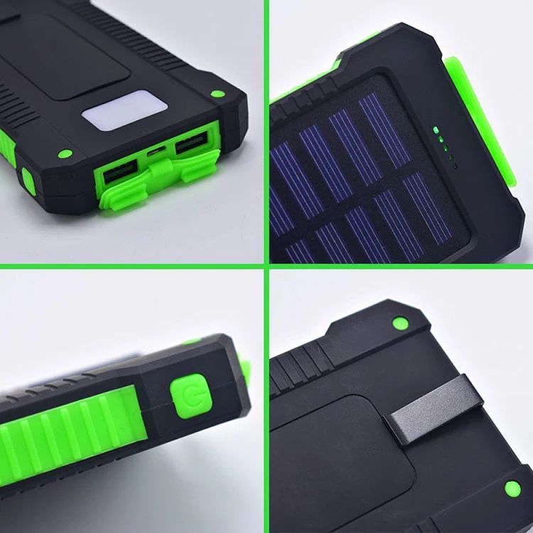 Waterproof 10000mAh Solar Charger Outdoors Emergency External Battery for Mobile Phone Tablets Light - ANKUX.COM