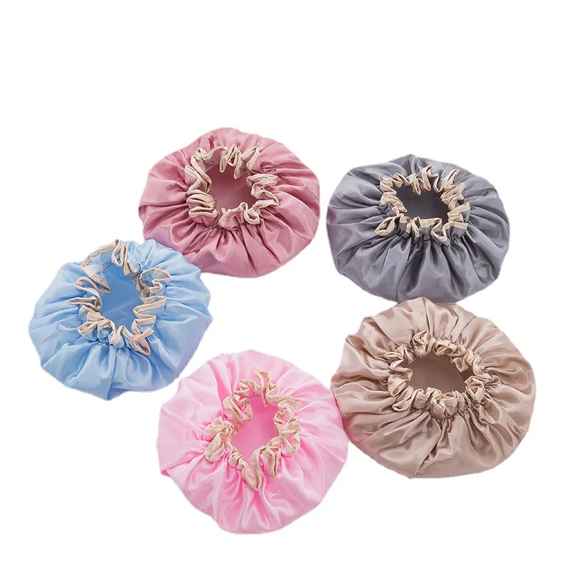 

adjustable PEVA Shower Cap Waterproof Shower Caps For Women Custom, Picture shows