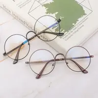 

Anti Blue To Block Light Computer Glasses Mobile Phone Bluelight Blocking Protection round metal frame Eyeglasses For Myopia