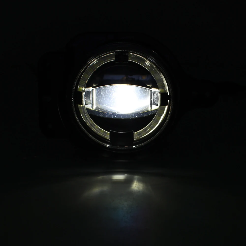 Fits for J-eep Wrangler JL 2018 2019 2020 4'' Black LED Passing Driving Lamps Fog Light w/Brackets