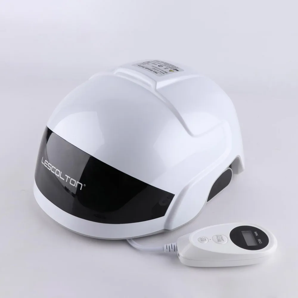 

Ready To Ship Lescolton Laser Hair Therapy Laser Helmet For Hair Growth LLLT Machine, White/red/silver