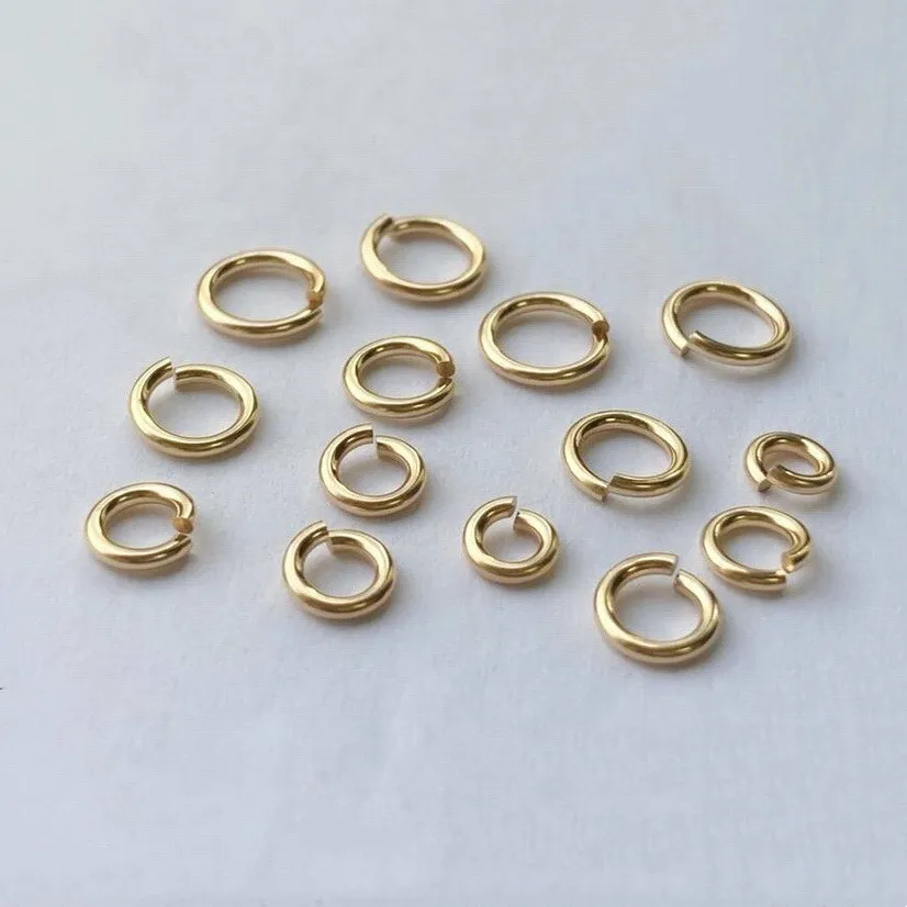 

Hot Sale Premium 14K Gold Filled Thick Open Closed Jump Rings for Permanent Jewelry Making