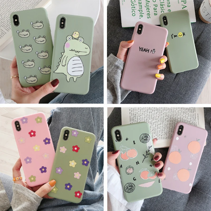 

Stock all phone model ultra slim phone cover case tpu cute cartoon pattern for iphone, Transparent