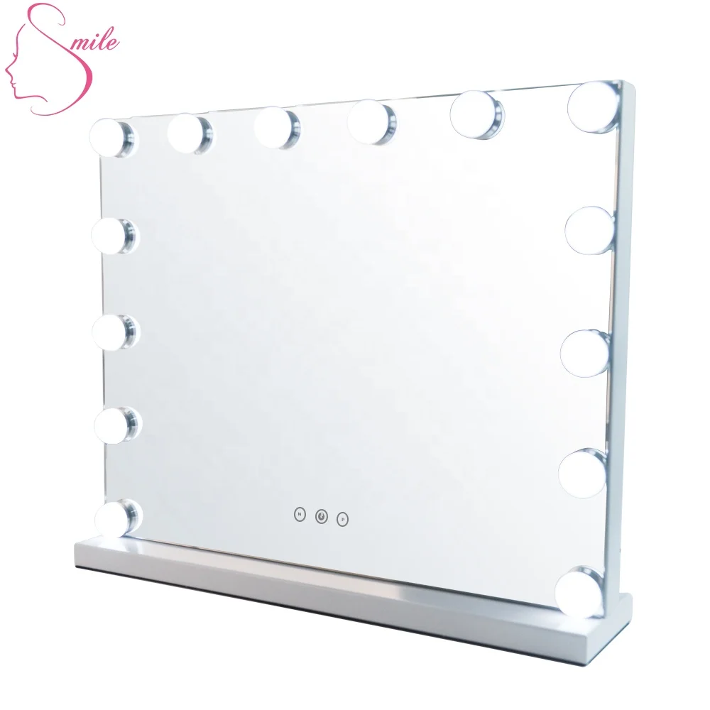 2020 Hollywood Newest Touchscreen Mirror Makeup Mirror With Led Lights Home Decorative Mirror