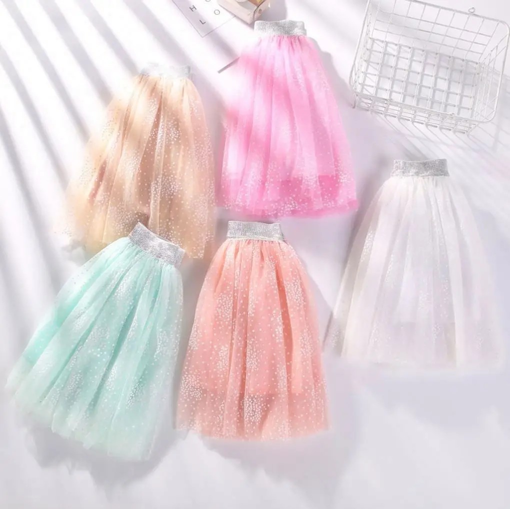 

COLORFUL 2021 Fashion New Baby Girls Tutu Skirt Lace dress Layer Fluffy Girls Dresses, As picture