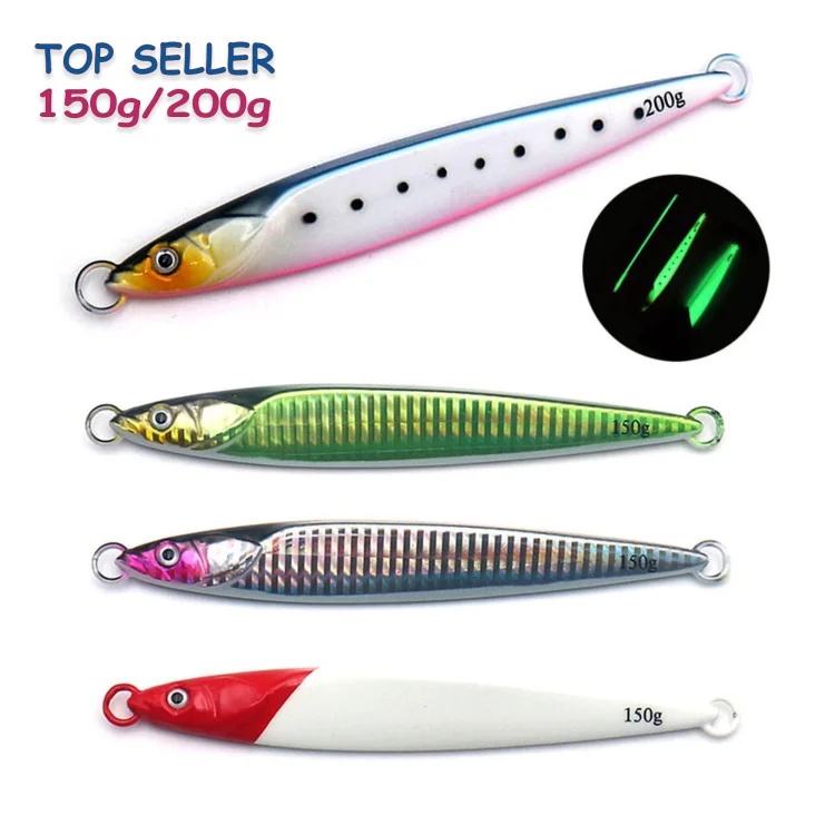 

TOPLURE Deep Sea150g 200g Sinking Slow Pitch Jig Lure Metal Slow Pitch Jig Long Casting Jig Lures Boat Fishing lures