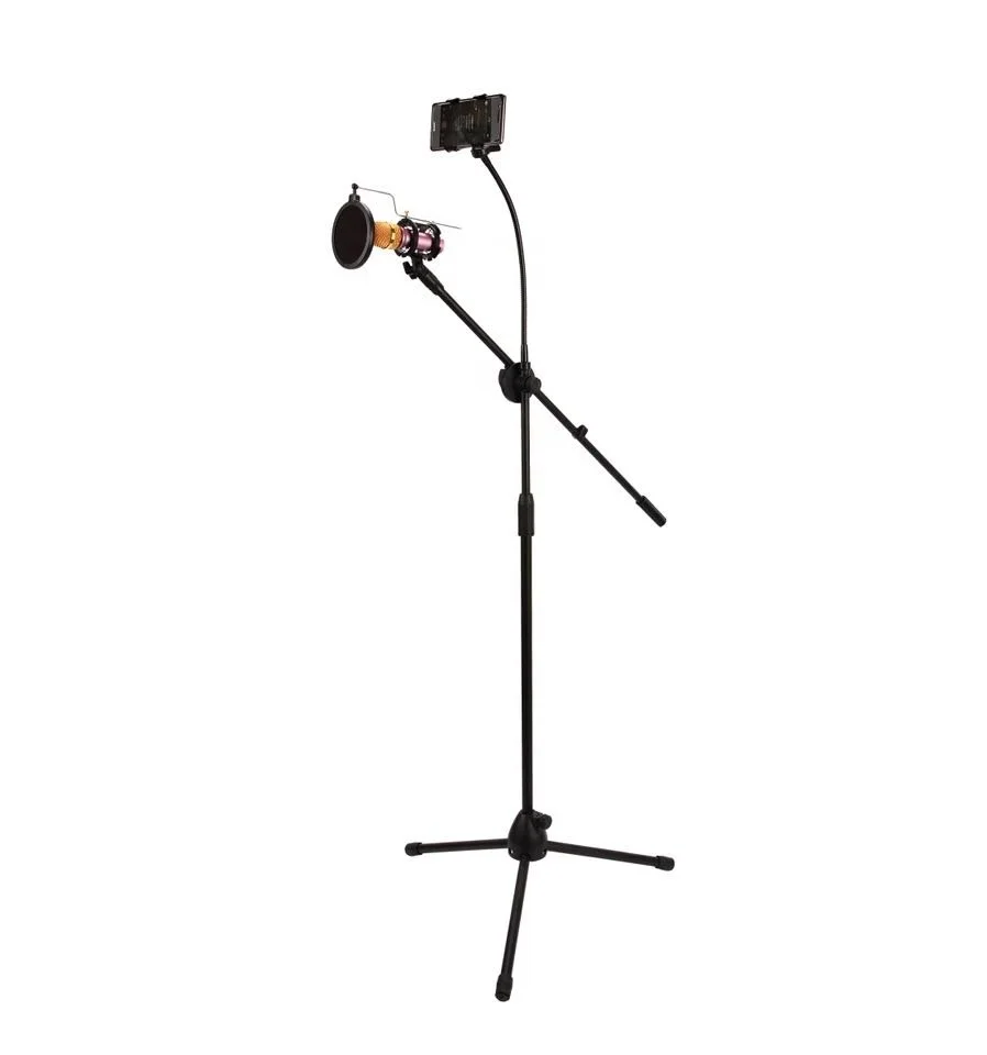 

Tiwastage Microphone Stand for live streaming and broadcasting, Black