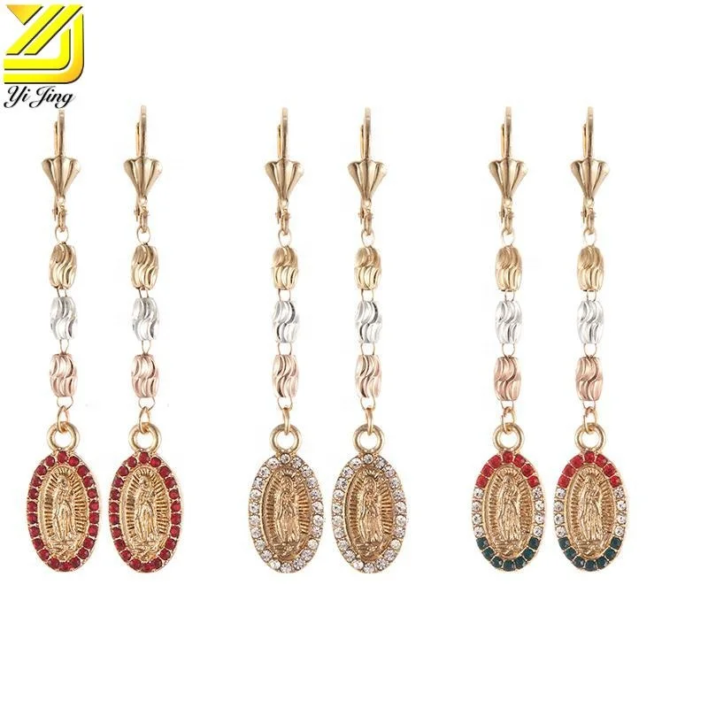 

Factory Direct Sales Fashion Religious Jewelry Guadalupe st jude drop Earrings